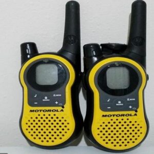 yellow motorola walkie talkie