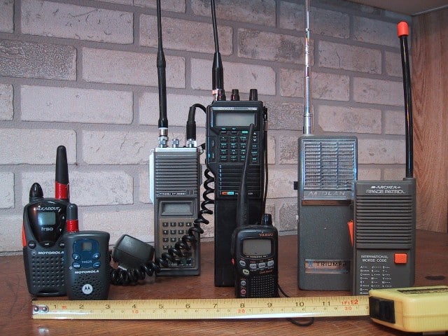 Portable handheld walkie talkies